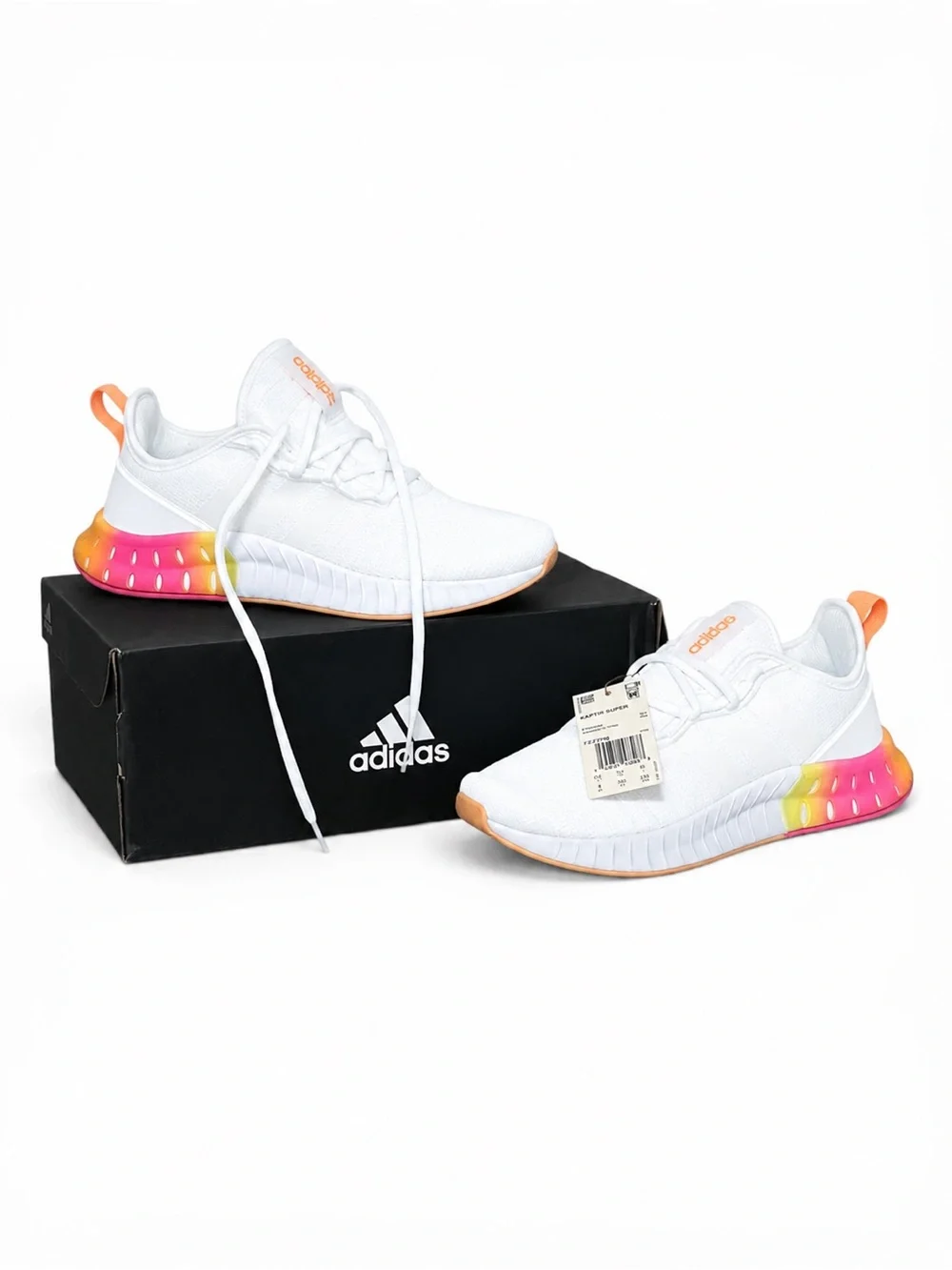Adidas Kaptir Super Running Shoes White Women size 8